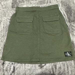 Calvin Klein Green Jean  skirt